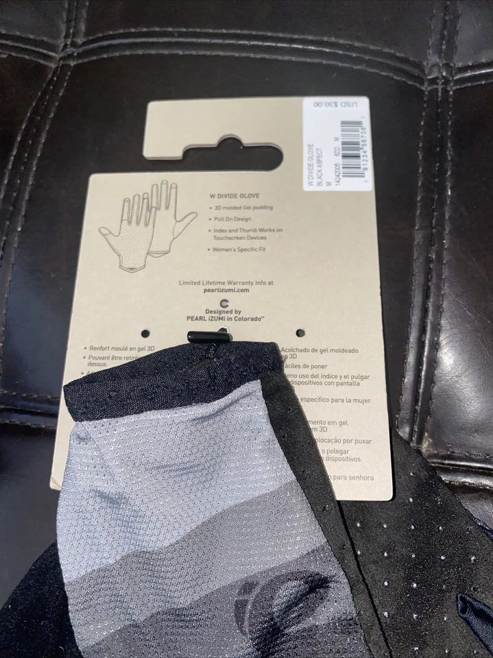 ¡Nuevo! Guante de ciclismo Pearl iZUMi Divide MTB para mujer gris talla mediana Foto 2 de 2