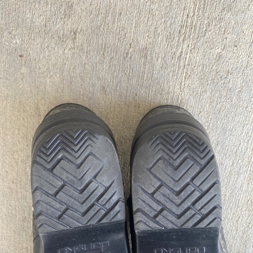 Dansko Shoes Women 39 EU 8.5-9 US Black Leather Embossed Slip-On Clogs Nursing - Picture 11 of 12