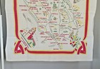 Vintage CALIFORNIA STATE TABLECLOTH Souvenir 33" x 37" White Cotton MID CENTURY — photo 5