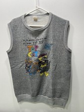 Vintage 1983 Sweater Vest Sleeveless Shirt Top Cat Size Large Made In USA Rare