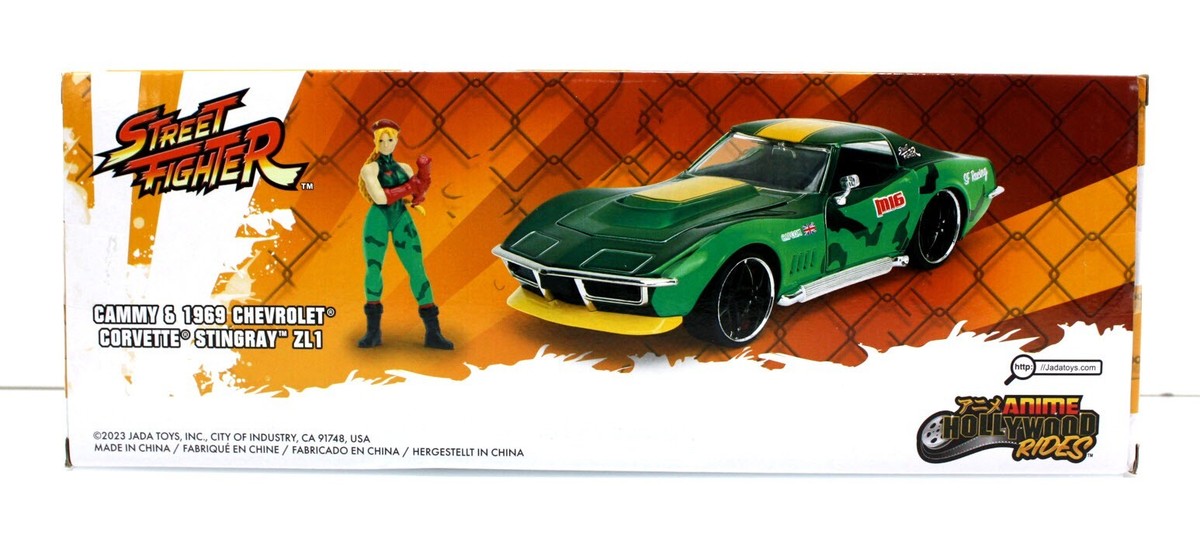 Jada STREET FIGHTER CAMMY & 1969 CORVETTE Stingray ZL1 Car - 1:24