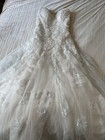 Wedding Dress Size 4 Off-White Lace/Beaded Strapless Casablanca line pre-owned