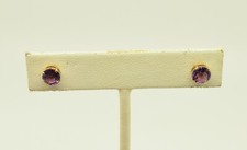 14k Yellow Gold Amethyst Stone Earrings GOLD-2698