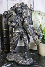 America's Finest Carrying Wounded Soldier Military Heroes Collectible Figurine
