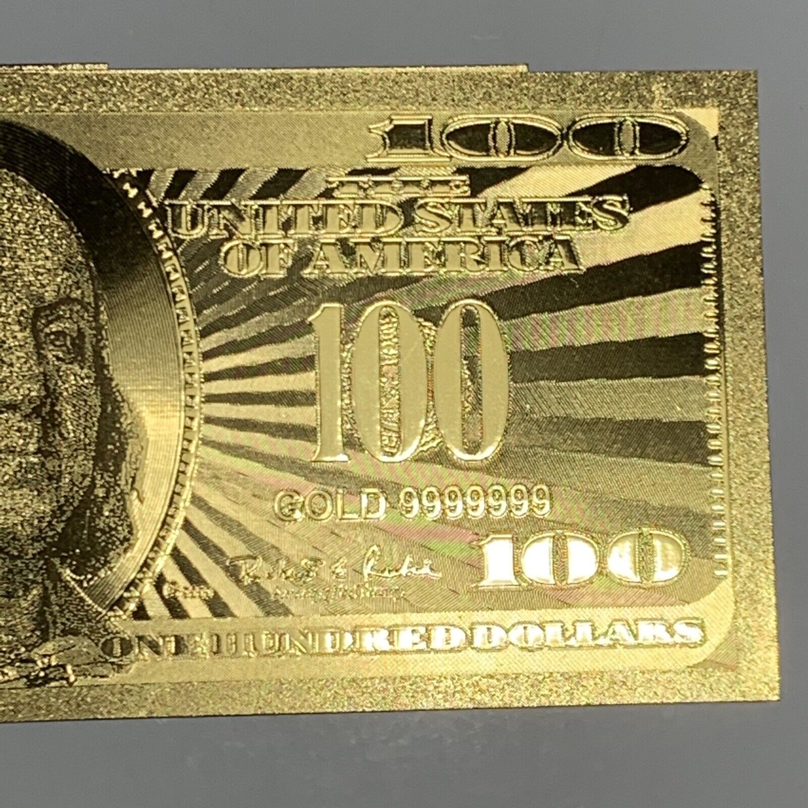 3 pcs The USD 5 100 500 United States dollars ingot 24k real gold