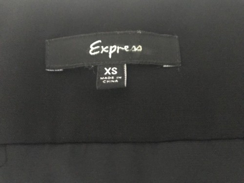 Express Top Damen Gr. XS Seide Bauern Batik eckiger Ausschnitt Bluse schwarz Pullover - Bild 9 von 9