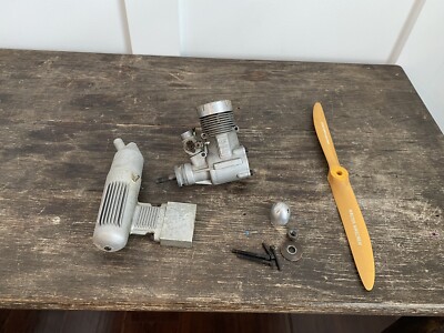 OS Max SF 61 RC Airplane Engine Motor Japan + Muffler E 4010 + Fokker Propeller