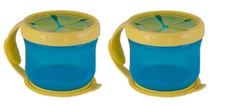 Playtex Twist n Click Snacker with Lid, Blue (2 Pack)