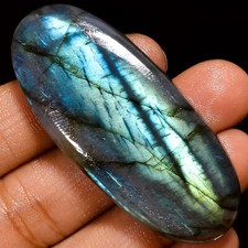 Natural Labradorite Oval Shape Cabochon Loose Gemstone 101 Ct 54X23X8 mm EE37646