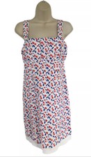 ASOS DESIGN Ruched Bust Midi Sundress with Cherry Novelty Print Womans Sz 6