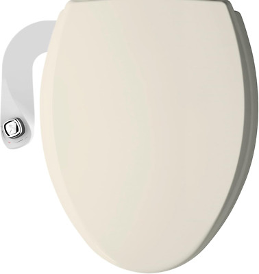 Bio Bidet Cassel Bundle - Elongated Biscuit Toilet Seat with Fresh Water Spray