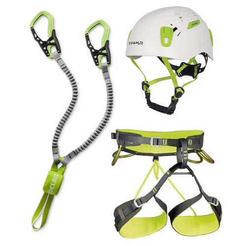 Edelrid Klettersteigset Cable Kit 6.0 + Gurt Energy + Helm Titan white  48-56cm