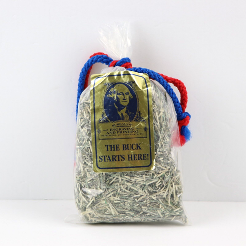 500 Shredded Money Bag US Currency Bureau Of Engraving And Printing