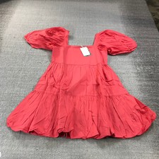 New Oliphant Dress Womens Small 1147V Bubble Skirt Mini Dress Solid Coral