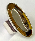 HSN Jay King Sterling Silver Tiger Eye Gemstone Oval Ring Size 6 — photo 1