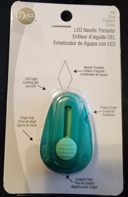 NEW/SEALED Dritz 202 LED Lighted Needle Threader-Green