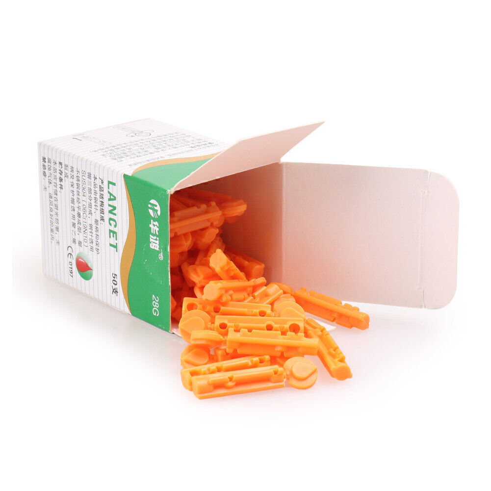 50x Sterile Lancets For Replacement Sterile Medi Touch Lancets 28g eBay