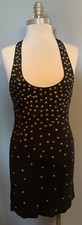 MNG By Mango Black Embellished Sequin Bodycon Tank Lined Dress Size Extra Small