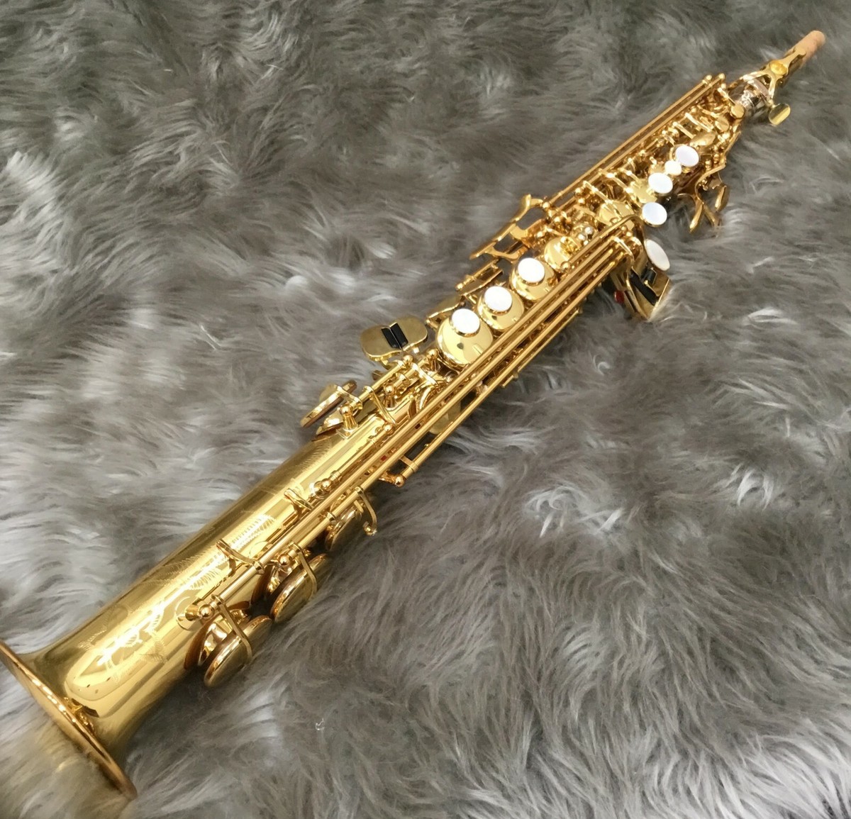 YAMAHA YSS-875EX Custom Soprano Saxophone Gold lacquer with