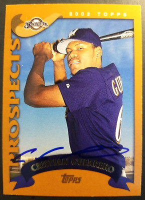 Cristian Guerrero Milwaukee Brewers 2002 Topps #T148 Autographed