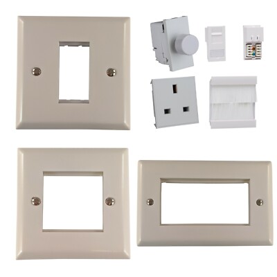 G&H Spectrum Matt White Euro Data Plate & White DataGrid Module Insert