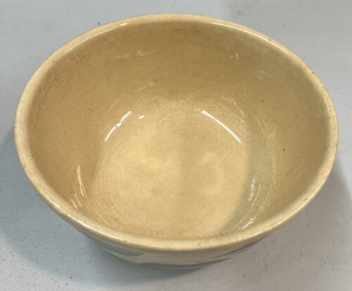 Watt Ware Apple Bowl Ribbed Mixing Serving Pottery #7 USA Vintage Ovenware - Picture 3 of 9