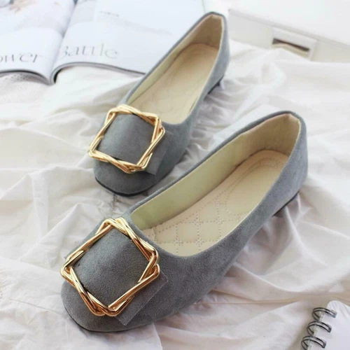 Womens Ballet Dolly Pumps Ladies Flat Solid Slip On Loafers Suede Shoes Size - Picture 29 of 33