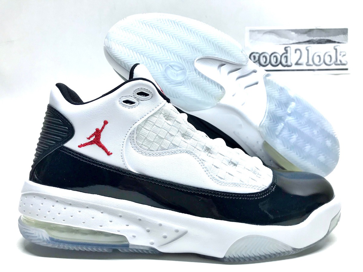 NIKE JORDAN MAX AURA 2 WHITE/GYM RED-BLACK SIZE MEN'S 8.5 [CK6636