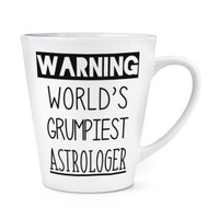 Warnung World's Grumpiest Astrologer 341Ml Latte Becher Tasse Lustig Best