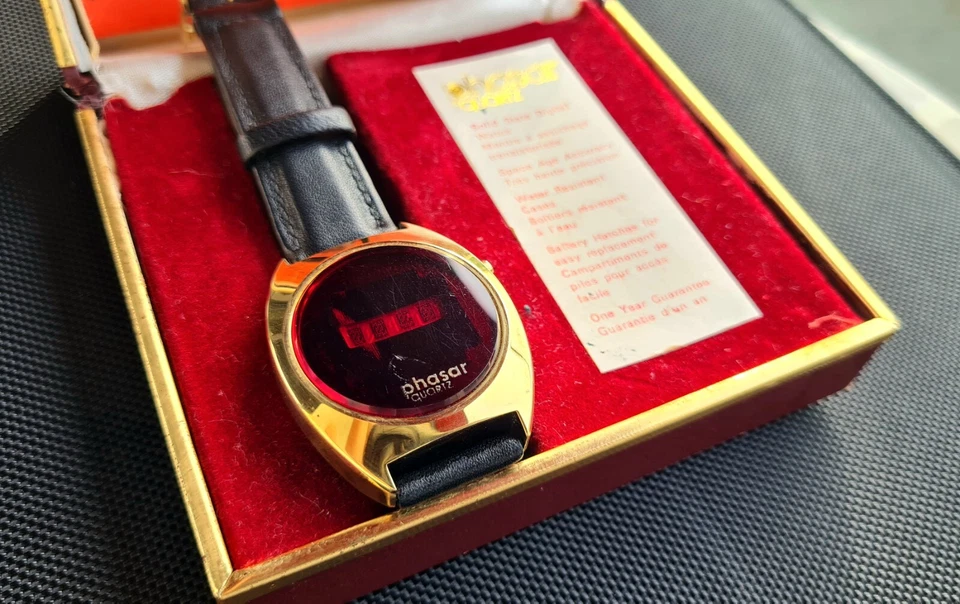 Кварцевый светодиодный винтажный Phasar с оригинальной коробкой и руководством - Изображение 4 из 4