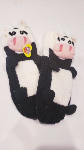 MIX 2 PAIRS KIDS GIRLS NON SKID 3 D ANIMAL SLIPPER SOCKS SIZE LG (4-6) - Picture 2 of 12