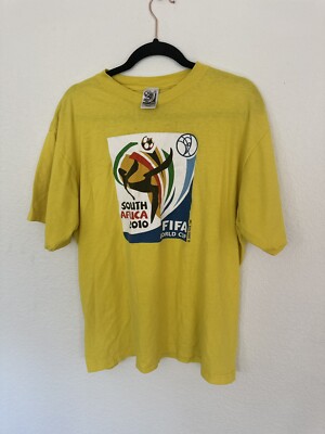 Fifa World Cup Shirt Adult Extra Large Yellow South Africa 2010