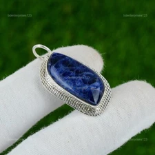 Sodalite Stone Not Applicable Daughter Elegant Handmade Pendant Sterling Silver