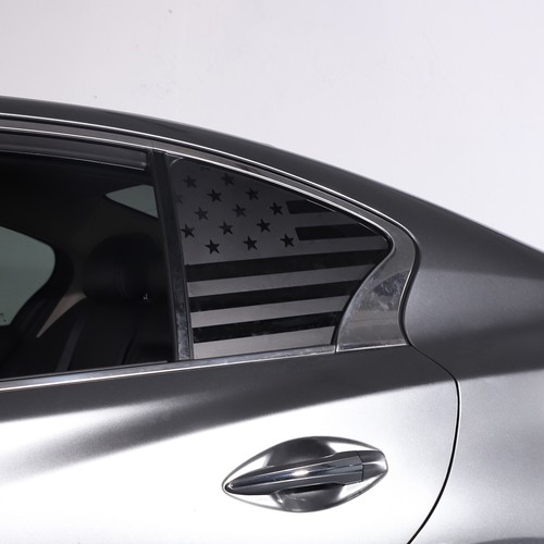 Car Triangle Window Sticker US Flag Style Vinyl Decal For Infiniti Q50 2015-2023 - Picture 4 of 11