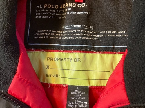 Vintage Polo Ralph Lauren Jacket Mens Size L Large Black Nylon RARE VTG - Picture 7 of 11