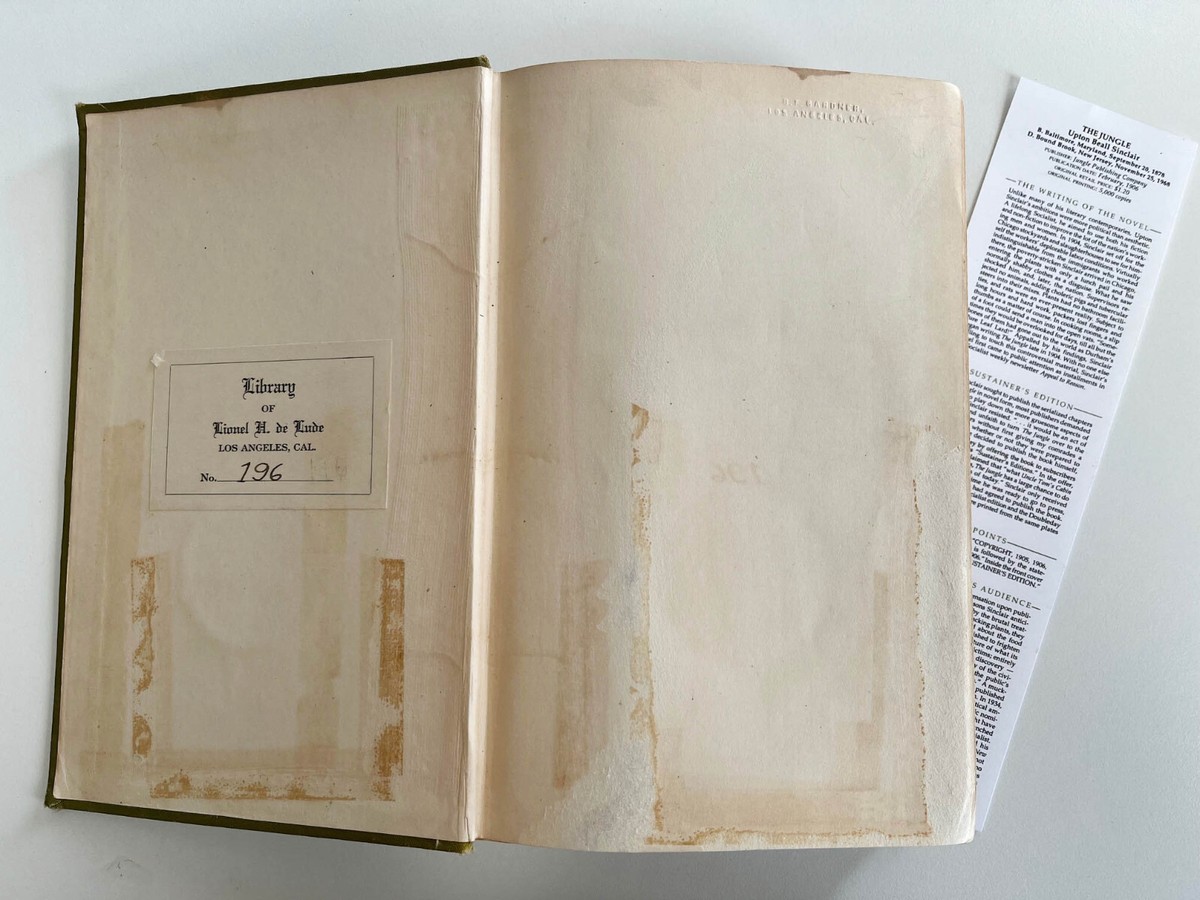 The Jungle, by Upton Sinclair~ 1906 First 