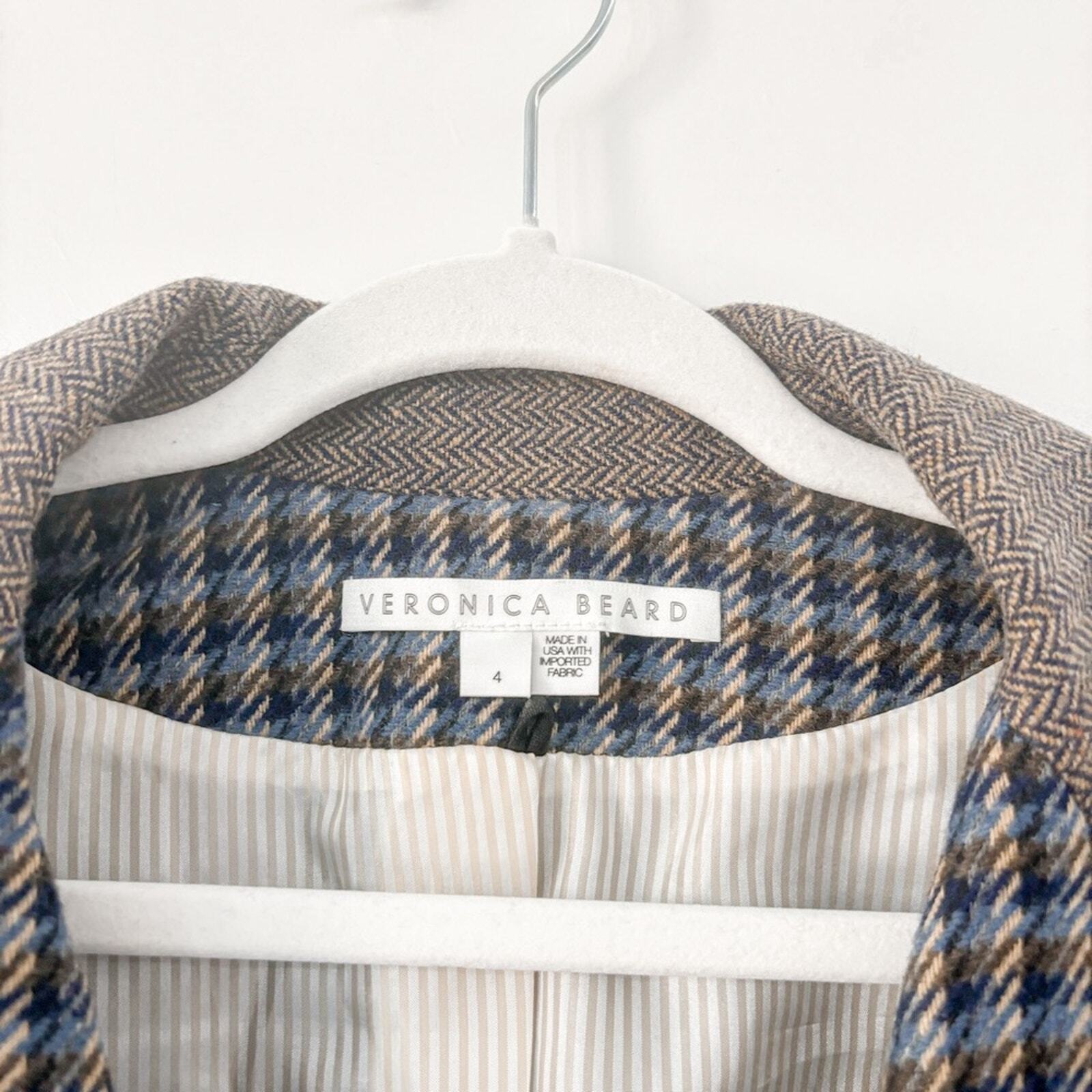 Veronica Beard Faustine Dickey Blazer Houndstooth - image 5