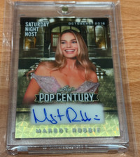 True 1/1 Margot Robbie 2025 Leaf Pop Century Metal Auto Super Prismatic Host Ref