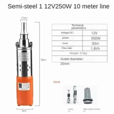 High Lift Solar Water Pump High Pressure Deep Well Pump Agricultural Irrigation
