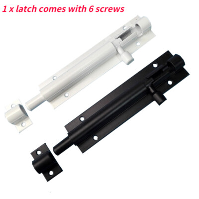 1pc Aluminum Alloy Door Sliding Security Lock With 6 Screws