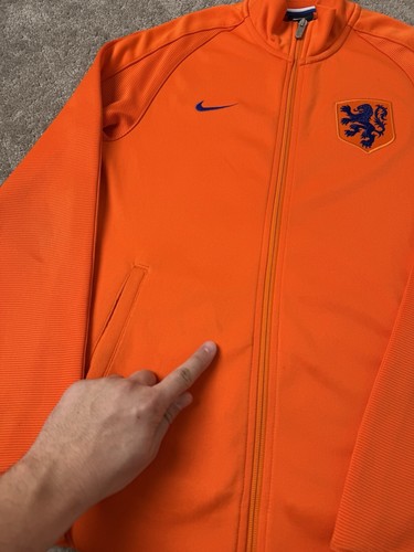 NETHERLANDS 2017 2018 N98 AUTHENTIC FOOTBALL SOCCER JACKET NIKE 727872-815 sz S - Picture 8 of 10