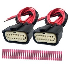 2PCS 16 Pin Headlights Connector Compatible with Dodge Challenger. 2015-2023