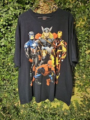 Y2K Marvel Avengers Mad Engine Superhero Comic Movie 2011 Graphic T-shirt 2XL