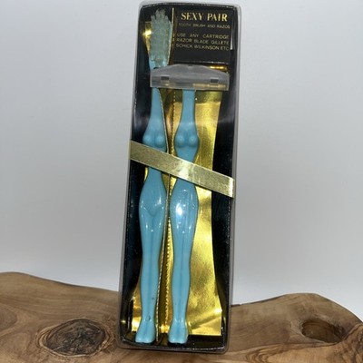 Sexy Pair Blue Tooth Brush Razor Schick Wilkinson  Adult Fun Gag Gift Free /ship