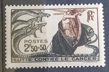 Timbre France N°496 Lutte contre le cancer Neuf**1941