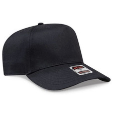 Solid Black OTTO CAP 31-069 - 5 Panel Mid Profile Baseball Cap