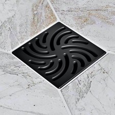 Ebbe America E4806-MB TWISTER - Matte Black - Unique Drain Cover - Black