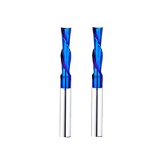 Dashhound Brd225 2Pcs 1/4 Inch Shank Down Cut Spiral Router Bit Nano Coated