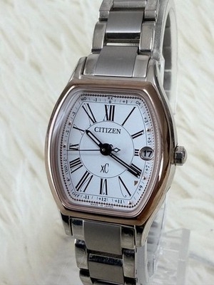 CITIZEN xC ES9355-58A 35mm x 24mm Used Watch Titanium Happy Flight White