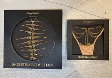 Honey Birdette Skeletina Exclusive Limited Edition NIB Body Chain & String S/M